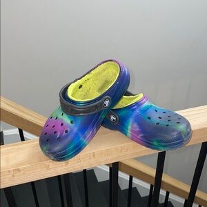 Aurora Borealis Crocs lined